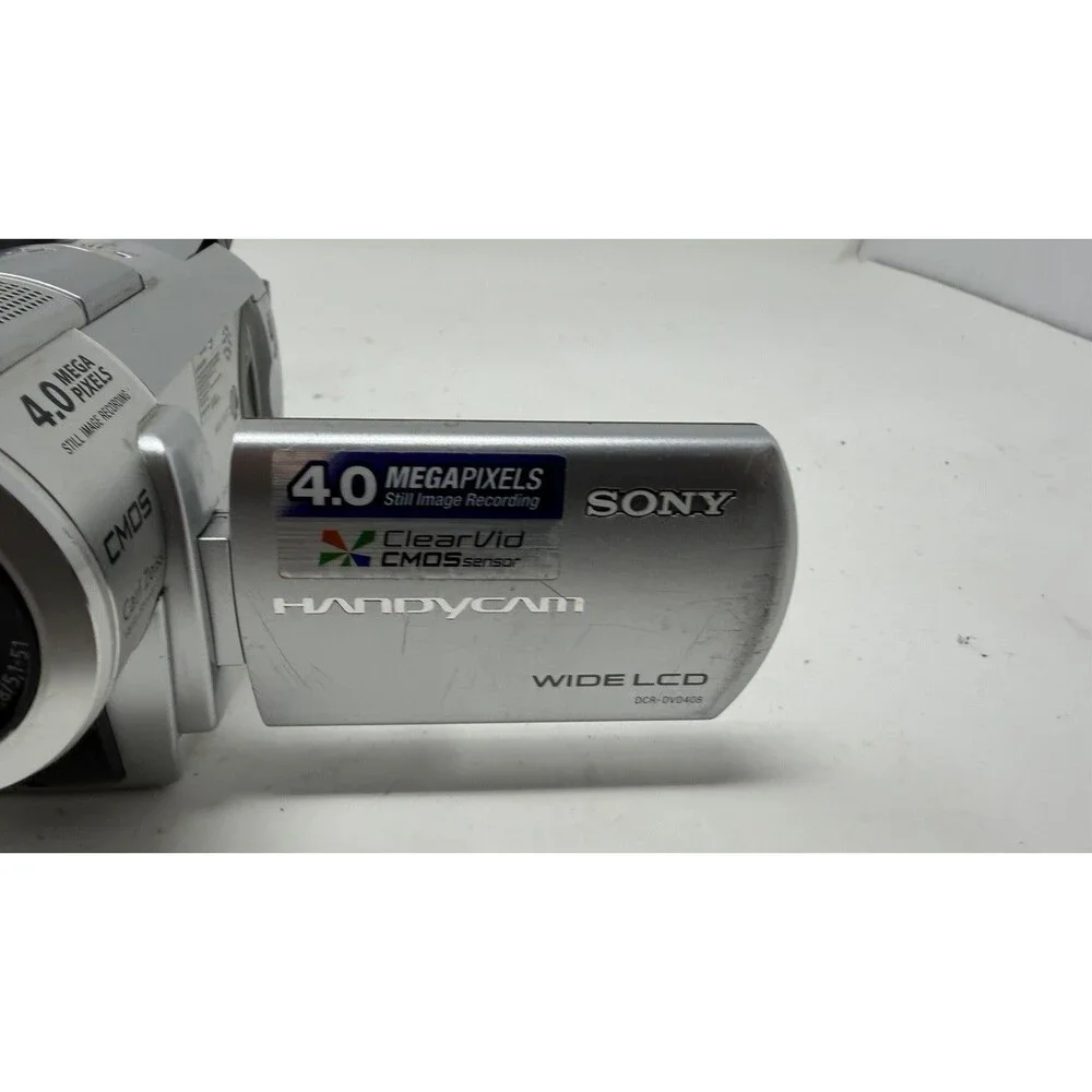 Sony Handycam DCR-DVD408 Carl Zeiss DVD Camcorder Tested Works! +Battery/Charger